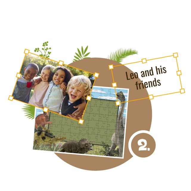 Vytvorenie detskej skladačky s dinosaurami - Krok 2