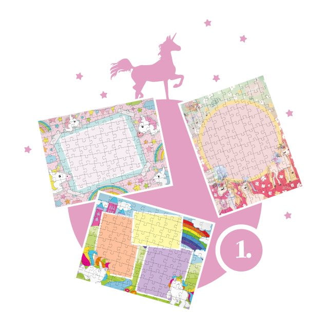 Vytvorenie detskej skladačky s jednorožcom - Krok 1