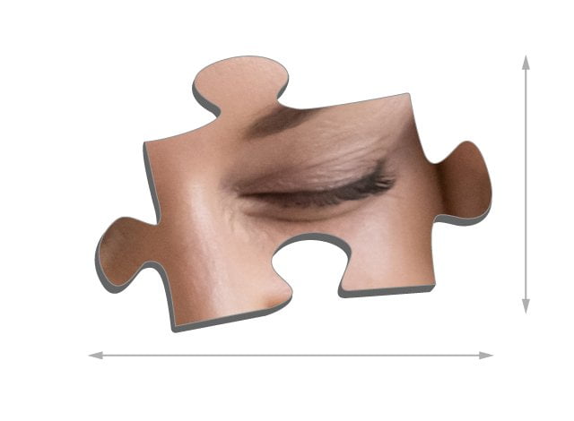 Veľkosť dielikov puzzle
