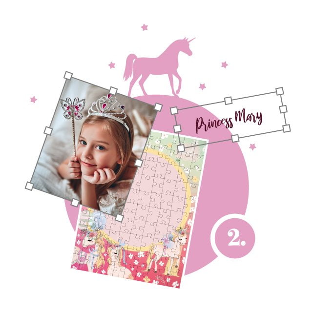 Vytvorenie detskej skladačky s jednorožcom - Krok 2