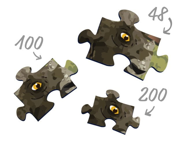 Kartónové puzzle pre deti